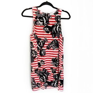 WAYF Striped Racerback Dress Red Black Size Small